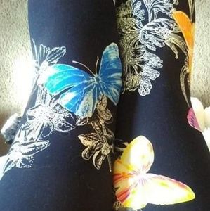 One Size Adult Colorful Butterfly Print Leggings
